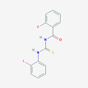 2-fluoro-N-{[(2-iodophenyl)amino]carbonothioyl}benzamide