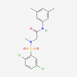 molecular formula C17H18Cl2N2O3S B3642769 N~2~-[(2,5-dichlorophenyl)sulfonyl]-N~1~-(3,5-dimethylphenyl)-N~2~-methylglycinamide 