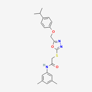 N-(3,5-dimethylphenyl)-2-[(5-{[4-(propan-2-yl)phenoxy]methyl}-1,3,4-oxadiazol-2-yl)sulfanyl]acetamide