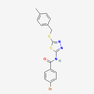 4-bromo-N-(5-((4-methylbenzyl)thio)-1,3,4-thiadiazol-2-yl)benzamide