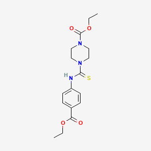 Ethyl 4-{[4-(ethoxycarbonyl)phenyl]carbamothioyl}piperazine-1-carboxylate