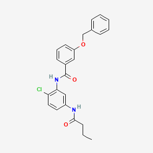 3-(benzyloxy)-N-[5-(butanoylamino)-2-chlorophenyl]benzamide