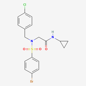 N~2~-[(4-bromophenyl)sulfonyl]-N~2~-(4-chlorobenzyl)-N~1~-cyclopropylglycinamide