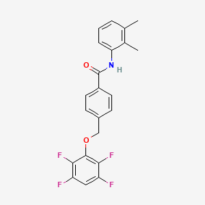 molecular formula C22H17F4NO2 B3642913 N-(2,3-dimethylphenyl)-4-[(2,3,5,6-tetrafluorophenoxy)methyl]benzamide 