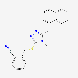 2-({[4-methyl-5-(naphthalen-1-ylmethyl)-4H-1,2,4-triazol-3-yl]sulfanyl}methyl)benzonitrile