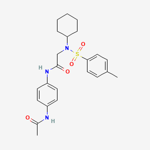 N-(4-acetamidophenyl)-2-[cyclohexyl-(4-methylphenyl)sulfonylamino]acetamide