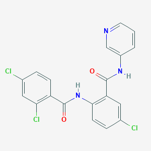 2,4-dichloro-N-{4-chloro-2-[(3-pyridinylamino)carbonyl]phenyl}benzamide