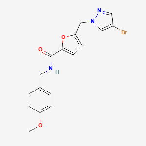 5-[(4-BROMO-1H-PYRAZOL-1-YL)METHYL]-N-[(4-METHOXYPHENYL)METHYL]FURAN-2-CARBOXAMIDE