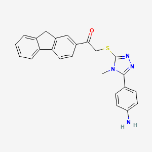 2-{[5-(4-aminophenyl)-4-methyl-4H-1,2,4-triazol-3-yl]sulfanyl}-1-(9H-fluoren-2-yl)ethanone