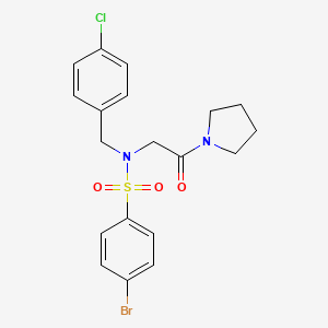 4-Bromo-N-(4-chloro-benzyl)-N-(2-oxo-2-pyrrolidin-1-yl-ethyl)-benzenesulfonamide