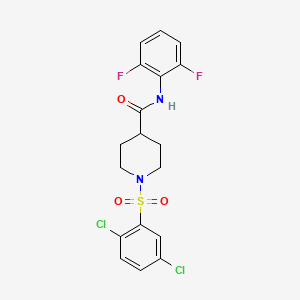 1-[(2,5-dichlorophenyl)sulfonyl]-N-(2,6-difluorophenyl)-4-piperidinecarboxamide