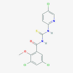 3,5-dichloro-N-[(5-chloropyridin-2-yl)carbamothioyl]-2-methoxybenzamide