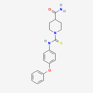 1-{[(4-phenoxyphenyl)amino]carbonothioyl}-4-piperidinecarboxamide