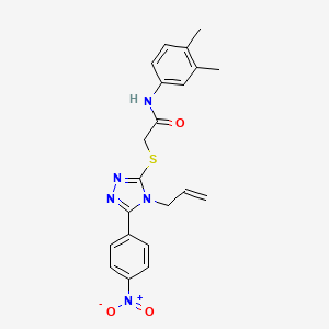 N-(3,4-dimethylphenyl)-2-{[5-(4-nitrophenyl)-4-(prop-2-en-1-yl)-4H-1,2,4-triazol-3-yl]sulfanyl}acetamide