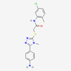 2-{[5-(4-aminophenyl)-4-methyl-4H-1,2,4-triazol-3-yl]sulfanyl}-N-(5-chloro-2-methylphenyl)acetamide