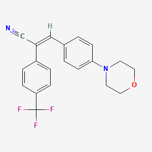 (E)-3-(4-morpholin-4-ylphenyl)-2-[4-(trifluoromethyl)phenyl]prop-2-enenitrile