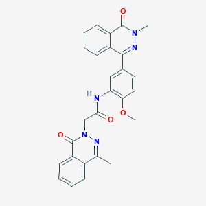 N-[2-methoxy-5-(3-methyl-4-oxo-3,4-dihydro-1-phthalazinyl)phenyl]-2-(4-methyl-1-oxo-2(1H)-phthalazinyl)acetamide