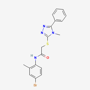 N-(4-bromo-2-methylphenyl)-2-[(4-methyl-5-phenyl-4H-1,2,4-triazol-3-yl)sulfanyl]acetamide