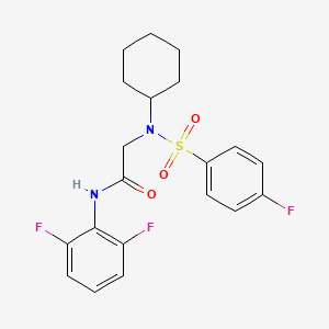 2-[cyclohexyl-(4-fluorophenyl)sulfonylamino]-N-(2,6-difluorophenyl)acetamide