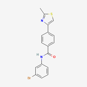 molecular formula C17H13BrN2OS B3643112 N-(3-bromophenyl)-4-(2-methyl-1,3-thiazol-4-yl)benzamide 