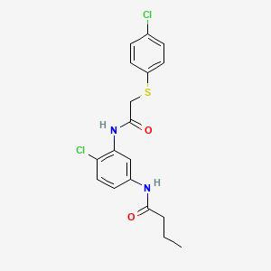 N-[4-chloro-3-({[(4-chlorophenyl)thio]acetyl}amino)phenyl]butanamide