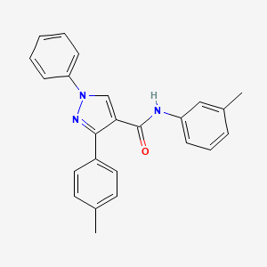 molecular formula C24H21N3O B3643151 N-(3-methylphenyl)-3-(4-methylphenyl)-1-phenyl-1H-pyrazole-4-carboxamide 