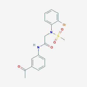 N~1~-(3-acetylphenyl)-N~2~-(2-bromophenyl)-N~2~-(methylsulfonyl)glycinamide