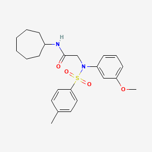 N~1~-cycloheptyl-N~2~-(3-methoxyphenyl)-N~2~-[(4-methylphenyl)sulfonyl]glycinamide