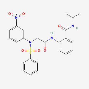 N-isopropyl-2-{[N-(3-nitrophenyl)-N-(phenylsulfonyl)glycyl]amino}benzamide