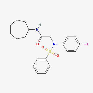 N~1~-cycloheptyl-N~2~-(4-fluorophenyl)-N~2~-(phenylsulfonyl)glycinamide