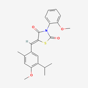 5-(5-isopropyl-4-methoxy-2-methylbenzylidene)-3-(2-methoxyphenyl)-1,3-thiazolidine-2,4-dione