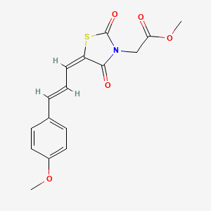 methyl {(5E)-5-[(2E)-3-(4-methoxyphenyl)prop-2-en-1-ylidene]-2,4-dioxo-1,3-thiazolidin-3-yl}acetate