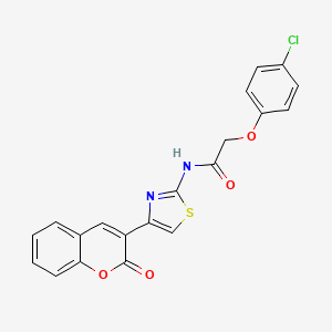 2-(4-chlorophenoxy)-N-[4-(2-oxo-2H-chromen-3-yl)-1,3-thiazol-2-yl]acetamide