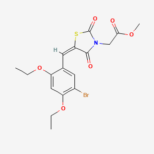 methyl [(5E)-5-(5-bromo-2,4-diethoxybenzylidene)-2,4-dioxo-1,3-thiazolidin-3-yl]acetate