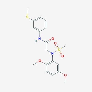 N~2~-(2,5-dimethoxyphenyl)-N~2~-(methylsulfonyl)-N~1~-[3-(methylthio)phenyl]glycinamide