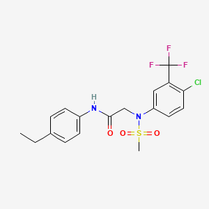 2-[4-chloro-N-methylsulfonyl-3-(trifluoromethyl)anilino]-N-(4-ethylphenyl)acetamide