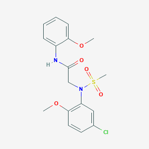 molecular formula C17H19ClN2O5S B3643309 N~2~-(5-chloro-2-methoxyphenyl)-N~1~-(2-methoxyphenyl)-N~2~-(methylsulfonyl)glycinamide 