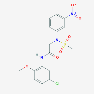 N~1~-(5-chloro-2-methoxyphenyl)-N~2~-(methylsulfonyl)-N~2~-(3-nitrophenyl)glycinamide