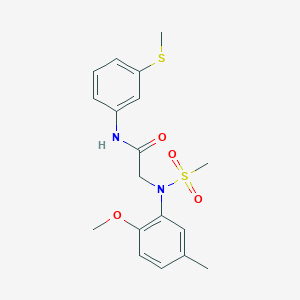 N~2~-(2-methoxy-5-methylphenyl)-N-[3-(methylsulfanyl)phenyl]-N~2~-(methylsulfonyl)glycinamide