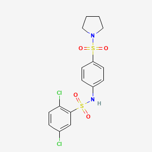 2,5-DICHLORO-N-[4-(PYRROLIDINE-1-SULFONYL)PHENYL]BENZENE-1-SULFONAMIDE