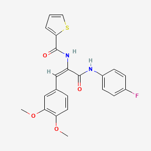 N-(2-(3,4-dimethoxyphenyl)-1-{[(4-fluorophenyl)amino]carbonyl}vinyl)-2-thiophenecarboxamide