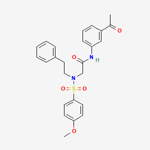 N-(3-ACETYLPHENYL)-2-[N-(2-PHENYLETHYL)4-METHOXYBENZENESULFONAMIDO]ACETAMIDE