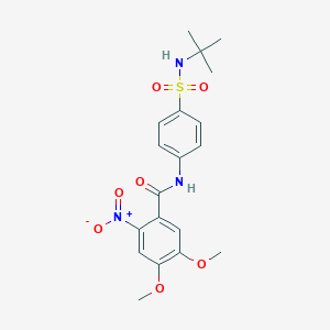 N-{4-[(tert-butylamino)sulfonyl]phenyl}-4,5-dimethoxy-2-nitrobenzamide