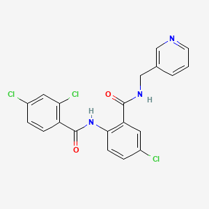 2,4-dichloro-N-(4-chloro-2-{[(3-pyridinylmethyl)amino]carbonyl}phenyl)benzamide