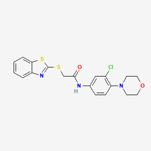 molecular formula C19H18ClN3O2S2 B3643419 2-(1,3-benzothiazol-2-ylthio)-N-[3-chloro-4-(4-morpholinyl)phenyl]acetamide 