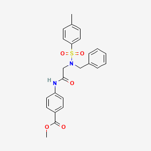 molecular formula C24H24N2O5S B3643462 methyl 4-({N-benzyl-N-[(4-methylphenyl)sulfonyl]glycyl}amino)benzoate 