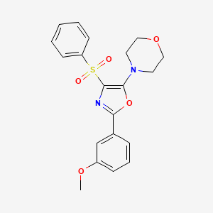 molecular formula C20H20N2O5S B3643476 4-[2-(3-methoxyphenyl)-4-(phenylsulfonyl)-1,3-oxazol-5-yl]morpholine 