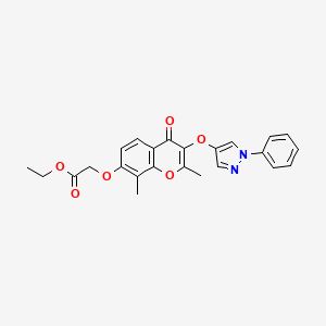 ethyl ({2,8-dimethyl-4-oxo-3-[(1-phenyl-1H-pyrazol-4-yl)oxy]-4H-chromen-7-yl}oxy)acetate