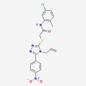 N-(5-chloro-2-methylphenyl)-2-{[5-(4-nitrophenyl)-4-(prop-2-en-1-yl)-4H-1,2,4-triazol-3-yl]sulfanyl}acetamide