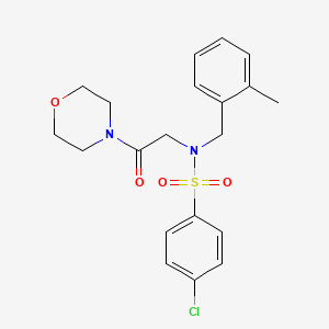 4-chloro-N-[(2-methylphenyl)methyl]-N-(2-morpholin-4-yl-2-oxoethyl)benzenesulfonamide